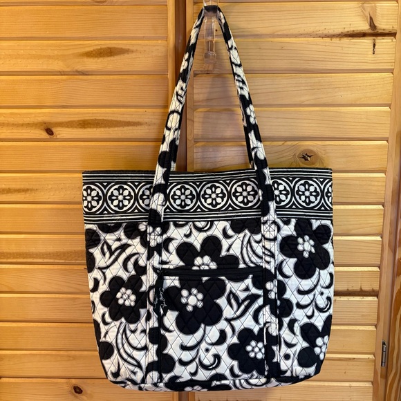 Vera Bradley Large Tote Bag With Toggle Closure, Night & Day Pattern - Picture 3 of 9